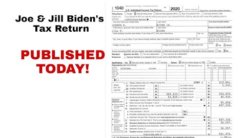 BREAKING! Former Vice President Joe Biden and Former Sen. Kamala Harris RELEASE 2020 Tax Returns!