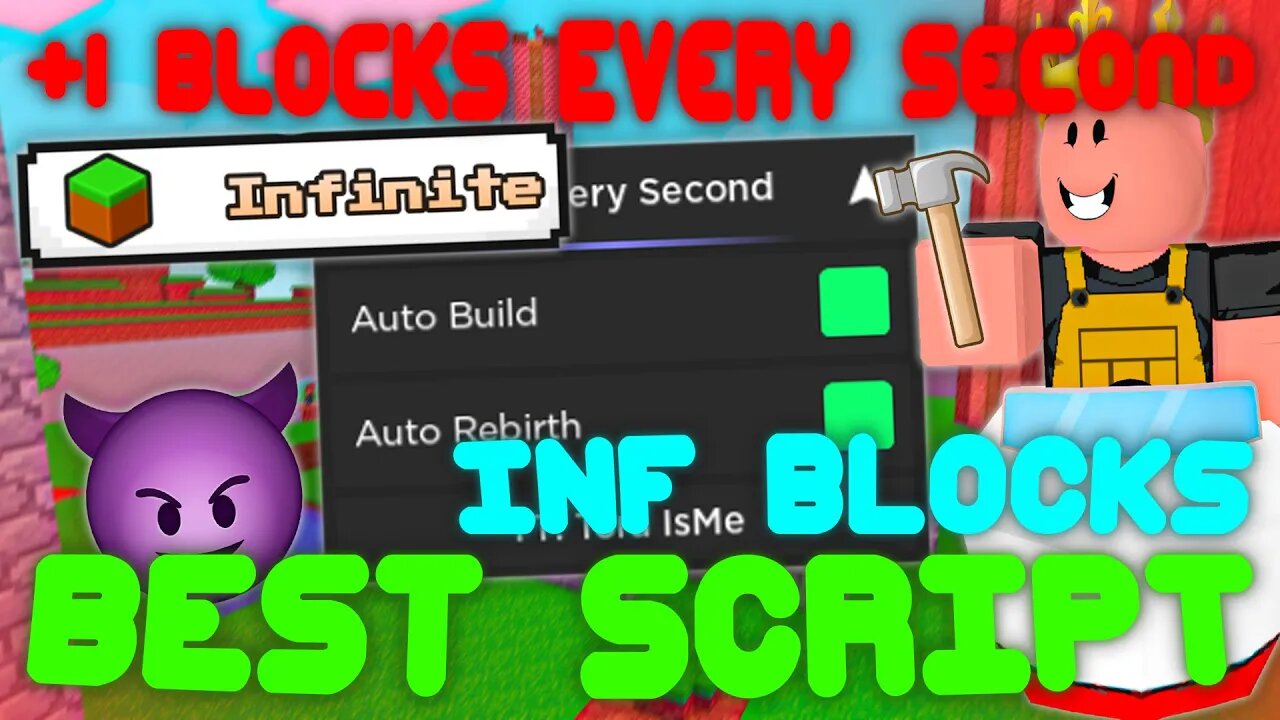 (2022 Pastebin) The *BEST* +1 Blocks Every Second Script! FAST Auto Farm, and Auto Rebirth