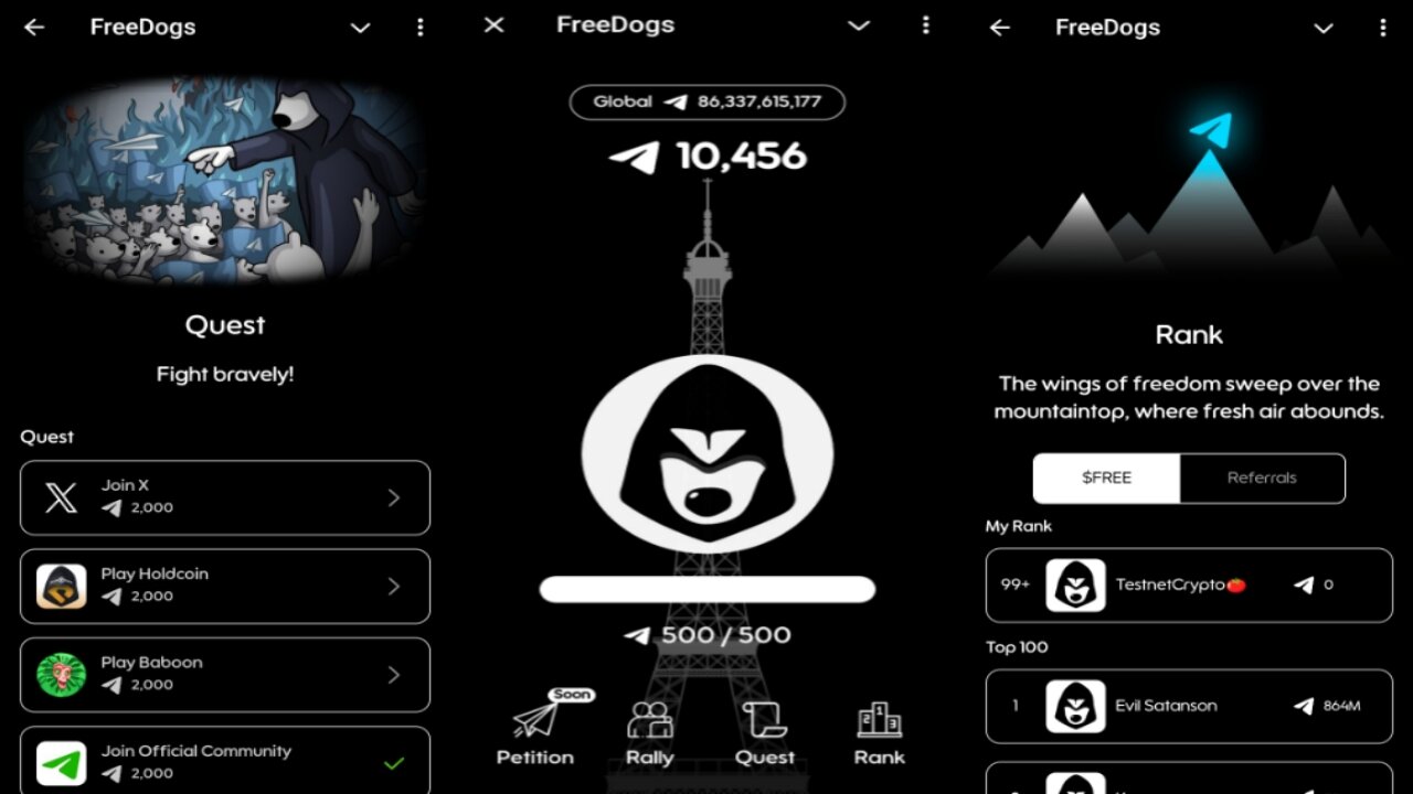 FreeDogs | Tap With Multiple Fingers | Max Supply 100 Billion Like NOTCOIN | Telegram Crypto Mining