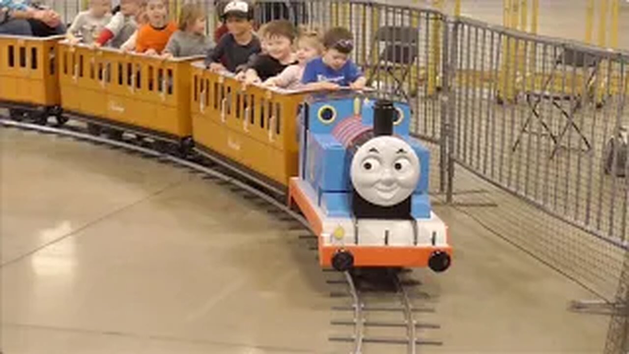 Thomas the Tank Engine Ride from World's Greatest Hobby on Tour at The I-X Center Part 2 3/23/2024