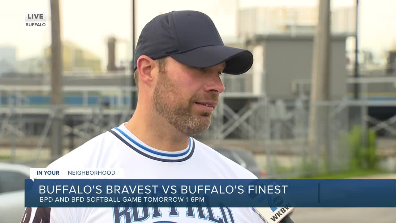 BFD, BPD face off in softball game for mental health awareness