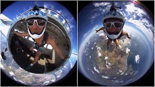 Cette vidéo à 360º d'un saut en parachute va vous faire halluciner!