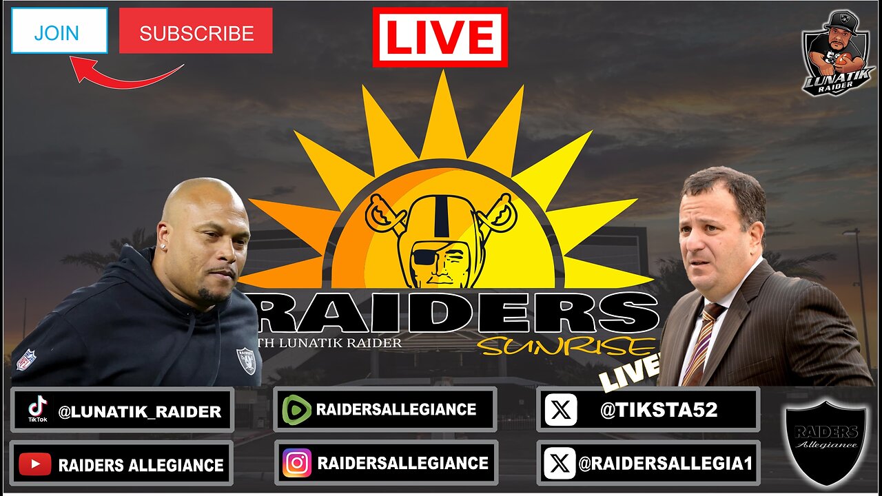 #RAIDERS SUNRISE LIVE! W/ LUNATIK RAIDER: THE HATE FOR #ANTONIO #PIERCE IS REAL!