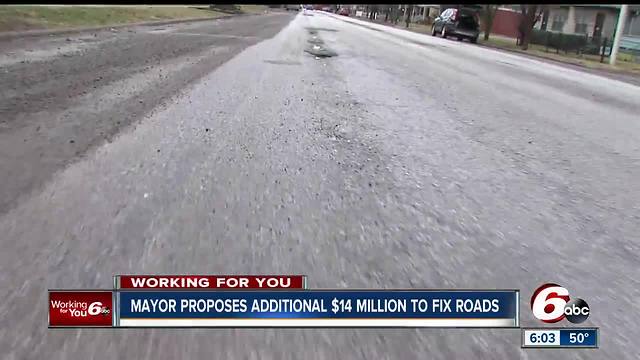 Indianapolis Mayor Joe Hogsett proposes additional $14 million to fix potholes