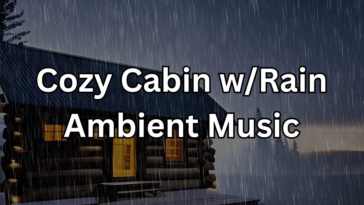 Cozy Cabin Heavy Rain| Serene Ambient Sounds, Music for Sleep, Relaxation, Study and Meditation