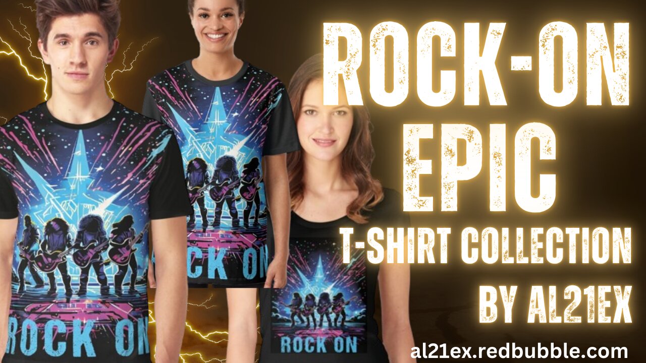 Epic Rock On T-Shirt - Vintage Rock Music Tee - Cool Graphic Rock Band Shirt