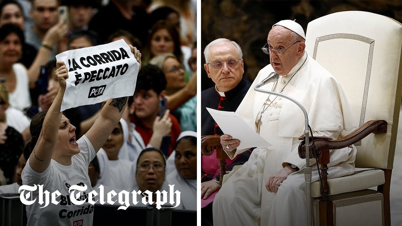 Pope's weekly audience interrupted by bullfighting activists