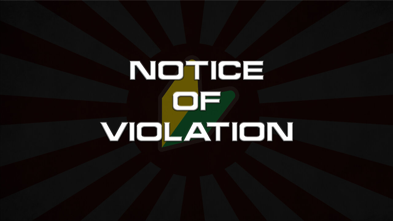 Notice of Violation - Where Have I Been