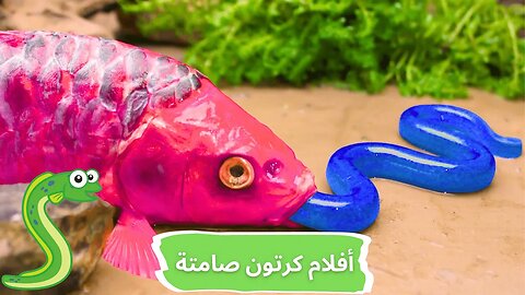 سمك الشبوط المضحك يصطاد الأسماك الصغيرة و الثعابين 🐟🐍 أفلام كرتون صامتة ـ رسوم متحركة ـ حرب المطبخ