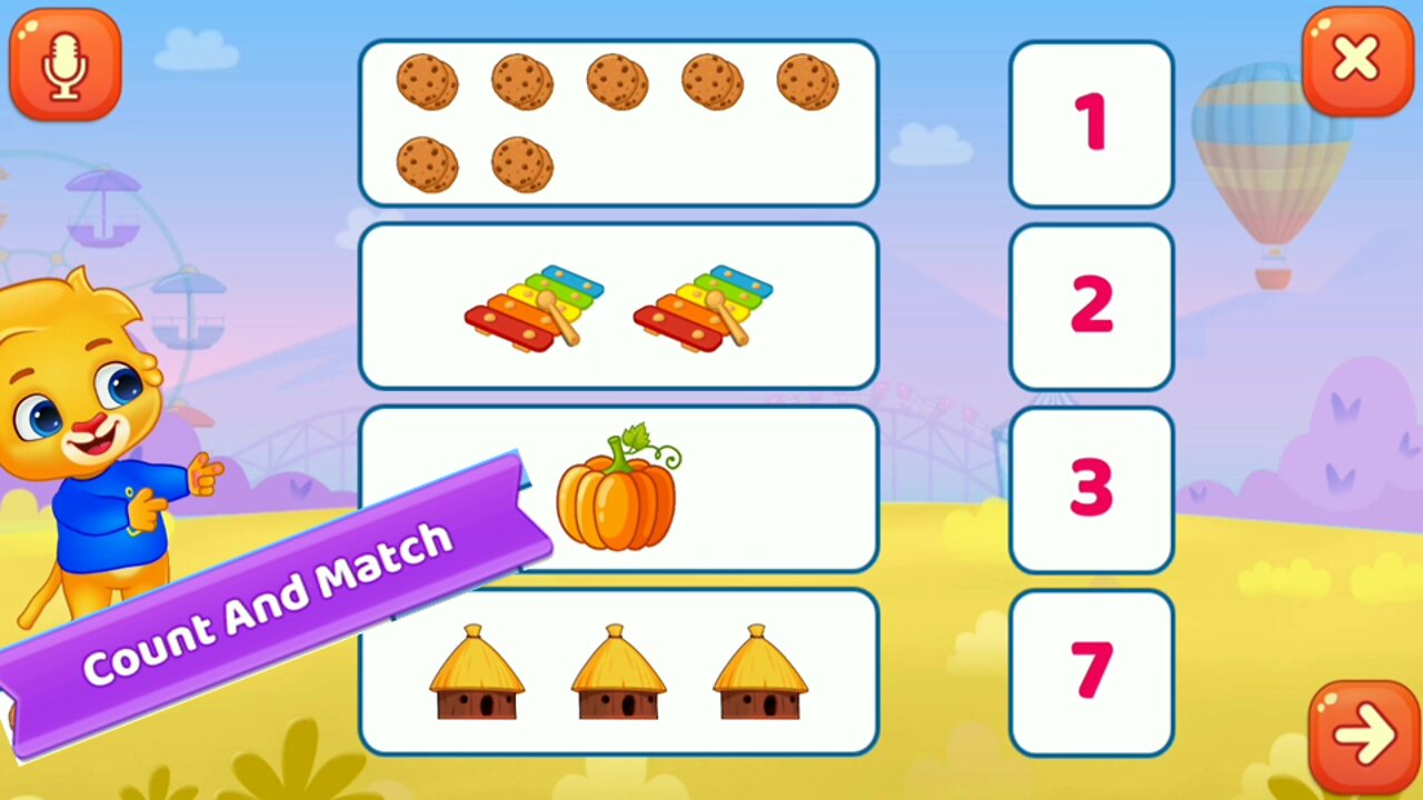 Match letters | Fill the Shapes | Count and match | Match Pictures | Kids fun