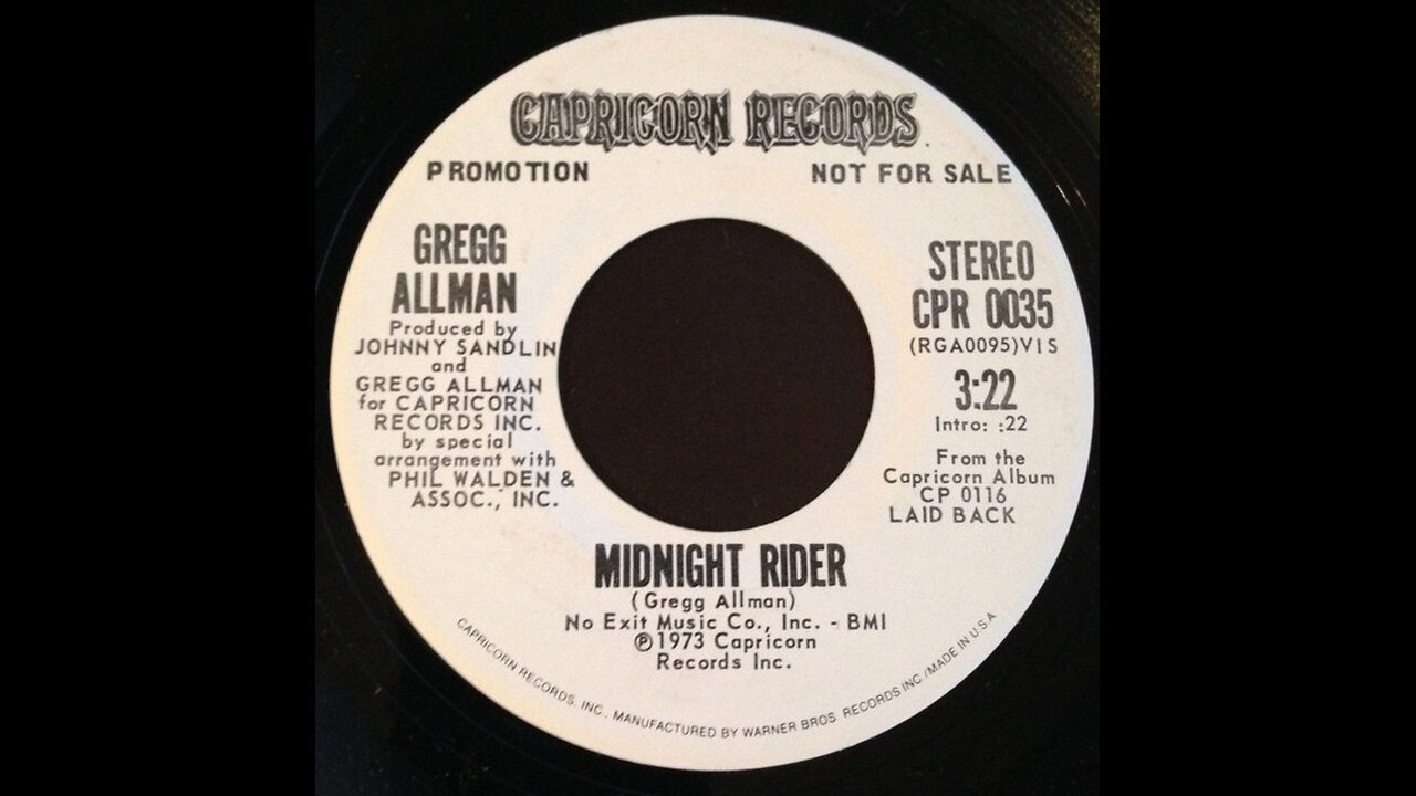 GREG ALLMAN--MIDNIGHT RIDER