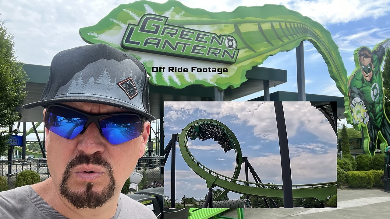 GREEN LANTERN at SIX FLAGS GREAT ADVENTURE, Jackson, New Jersey, USA [Off Ride Footage]