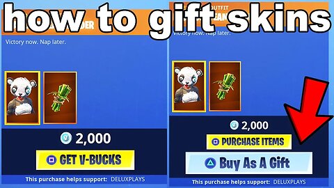 How to gift skins in fortnite... 🎁