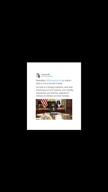 Newsflash, Kamala Harris: An Unborn Baby Is Not A Woman's Body