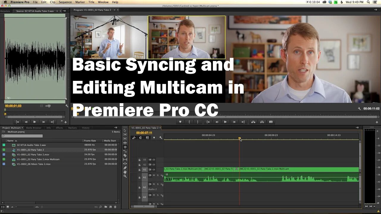 Basic Multi Camera Syncing and Editing in Premiere Pro CC