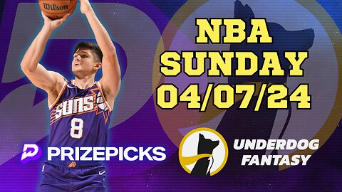 #PRIZEPICKS | #UNDERDOGFANTASY BEST PICKS FOR #NBA SUNDAY | 04/07/24 | #BASKETBALL | TODAY |