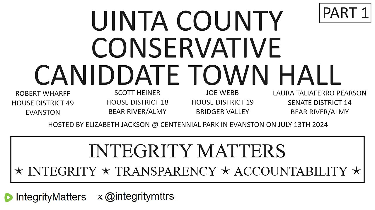 Uinta County Conservative Town Hall (Part 1)