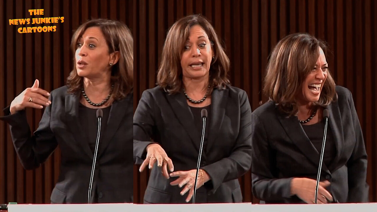 Cackling Kamala explains the difficulty with those lids on the Starbucks cups: She is just that kind of "so eloquent, so quick, so intelligent" person you want running the country.