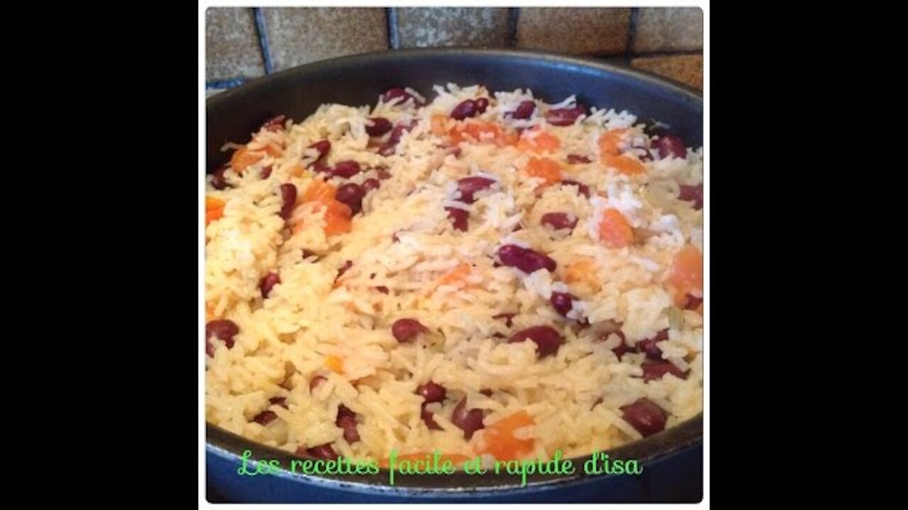 QUICK AND EASY RECIPE FOR RICE WITH RED BEANS AND TOMATOES