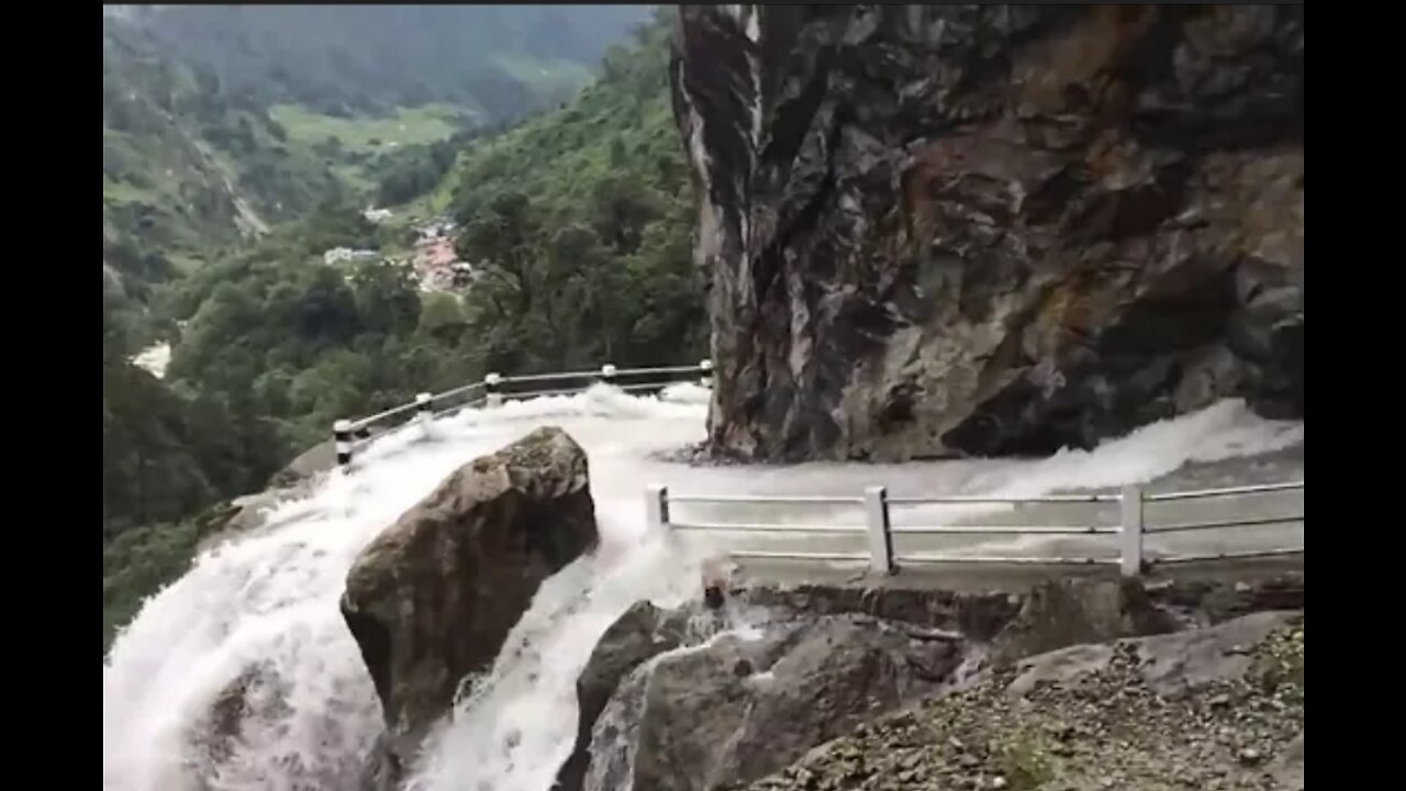 Most Dangerous waterfall Road Nepal