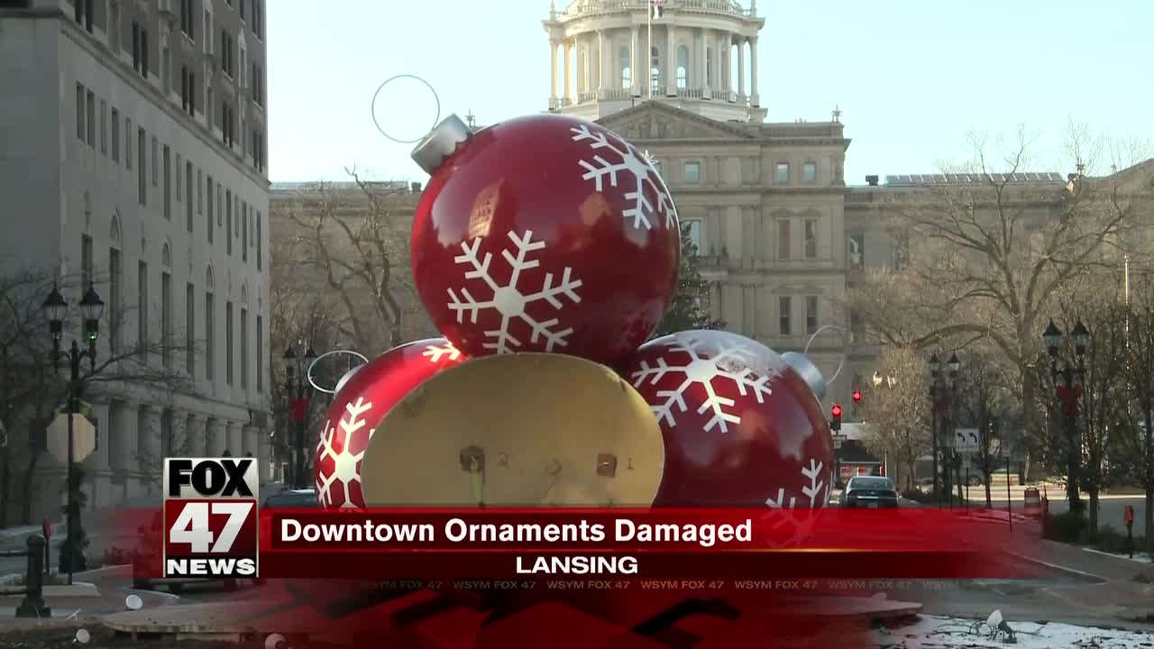 Downtown Ornaments Damaged by Hit and Run