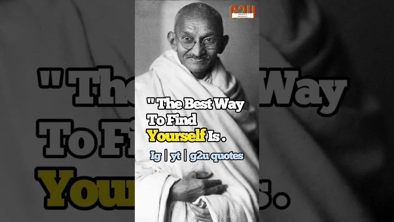 Mahatma Gandhi Quote│The Power Of Giving Back: Finding Yourself Through Service🔥│#quote #lifequotes