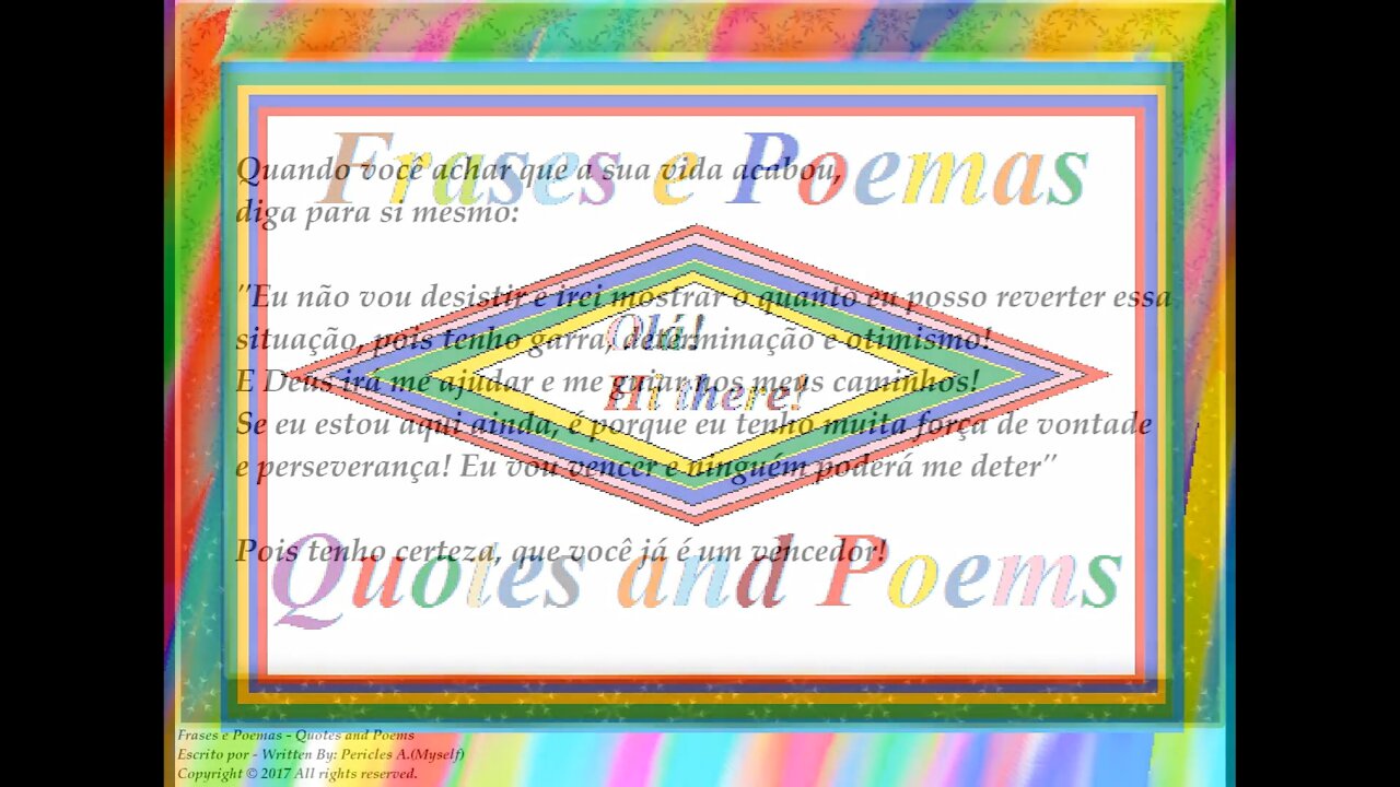 Quando achar que a vida acabou, diga: Não vou desistir! (Motivação) [Frases e Poemas]