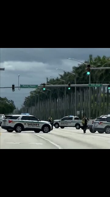 FLORIDA POLICE RAPID SEARCH FOR GUNMAN👮🛣️🚓🚙🥷👮🏻‍♀️🚁📸TRY TO ASSASSINATE PRESIDENT TRUMP⛳️🏌️🏰🥷💫