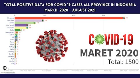 DATA TOTAL POSITIF CASES COVID 19 IN INDONESIA MARCH 2020 - AUGUST 2021