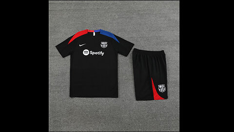 👉🏻⚽️ 2024/25 Barcelona Adult Black Short Sleeve Training Kit