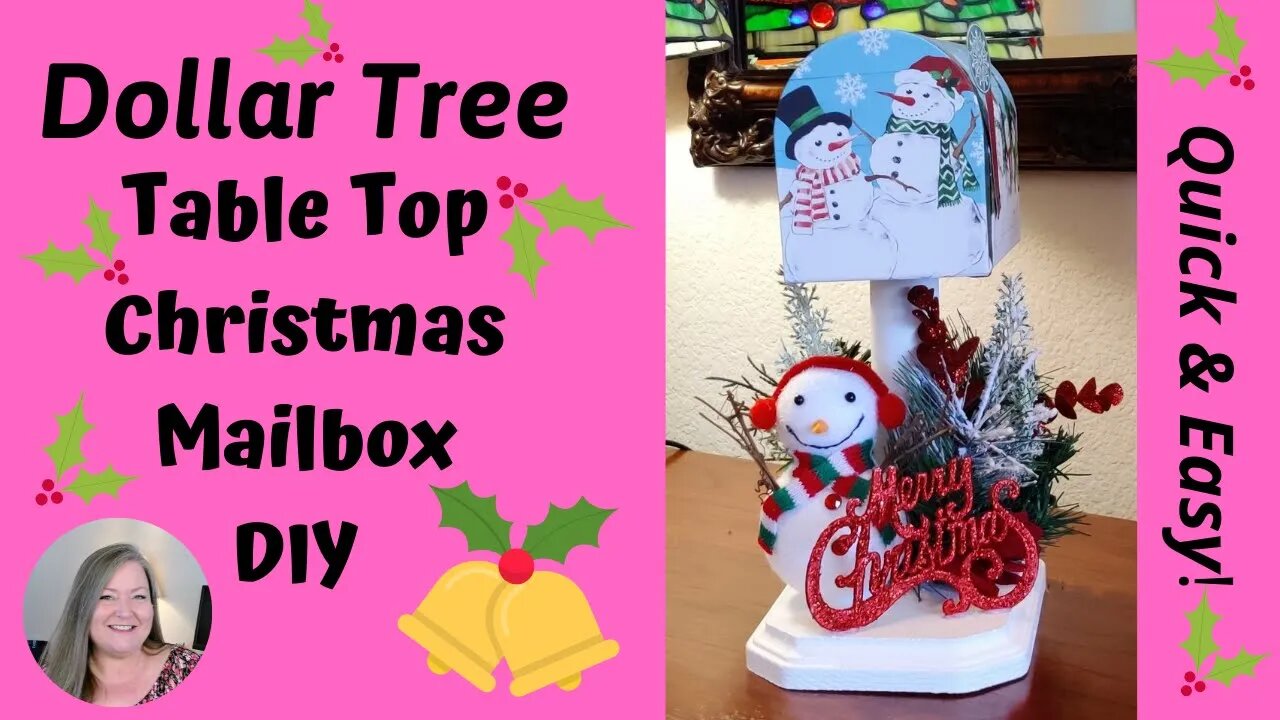 Table Top Christmas Mailbox DIY/Quick & Easy Christmas Craft/Dollar Tree Christmas DIY/Santa Mailbox