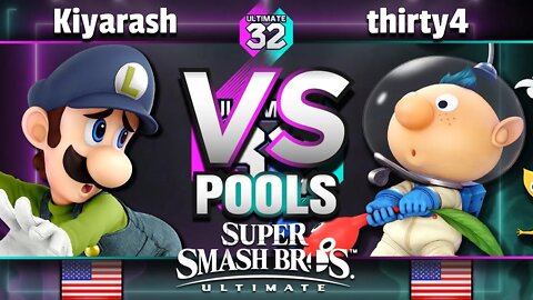 ULTIMATE 32 Pools - AnG | Kiyarash (Luigi) vs. thirty4 (Alph) - Smash Ultimate