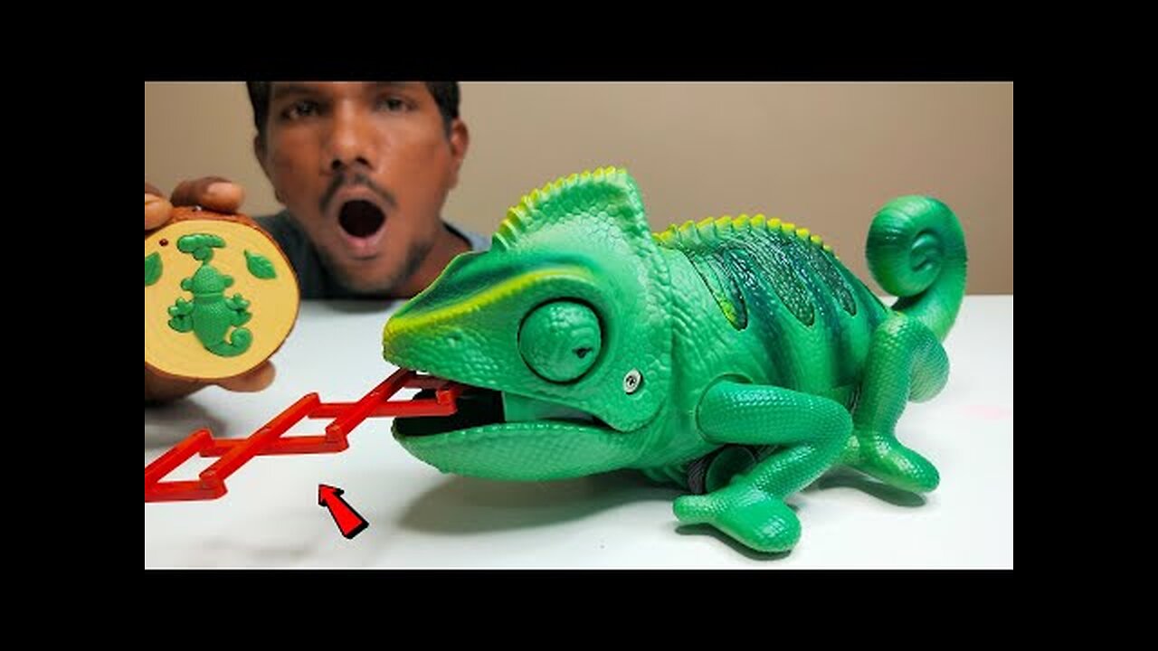 RC Realistic Prank Chameleon Lizard Unboxing & Testing - Chatpat toy tv