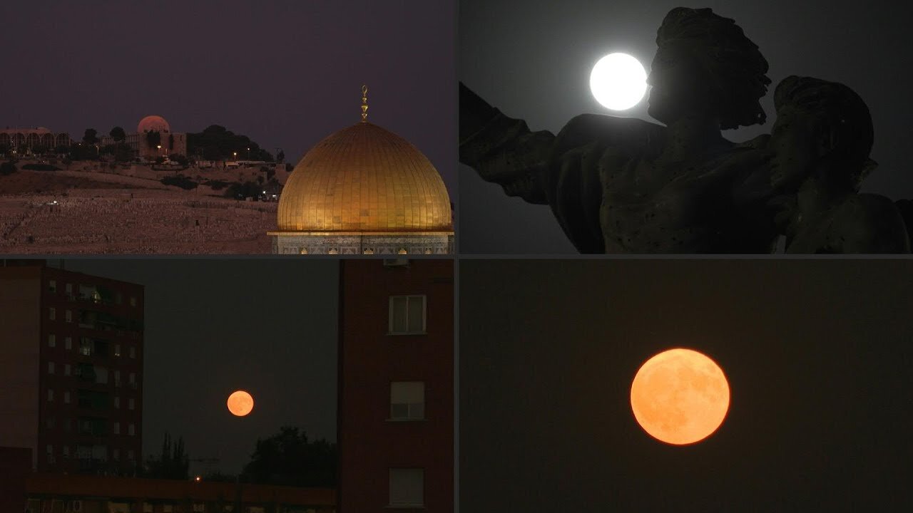 La superluna azul ilumina el cielo de varias ciudades del mundo | AFP