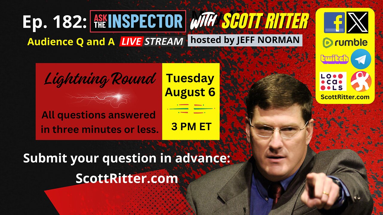 Ask the Inspector Ep. 182 (streams live on August 6 at 3 PM ET)