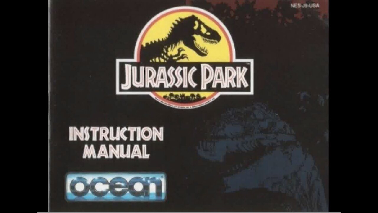 Jurassic Park Nes Instruction Booklet USA /Manual/Retro