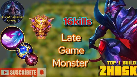 16 KILLS | ZHASK GAMEPLAY 2024 | BRWAL MODE | MOBILE LEGENDS BANG BANG