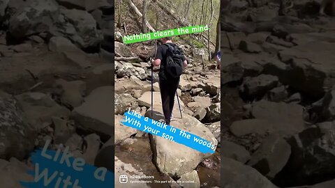 Nothing like a walk in the woods with your son. #motivation #hiking #fathersongoals #shorts