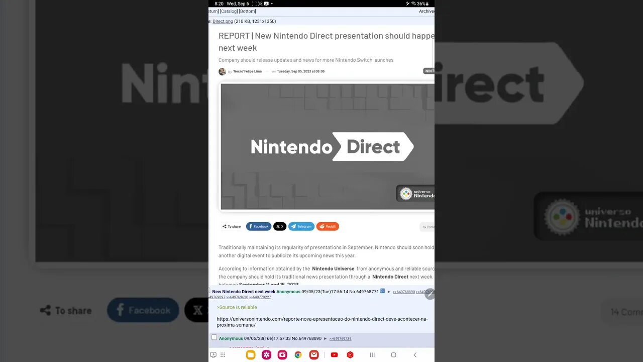 Nintendo direct leak next week