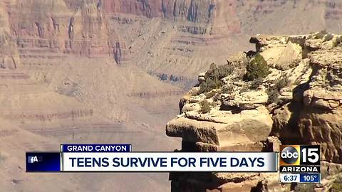 Two teens set off on summer adventure get lost at Grand Canyon