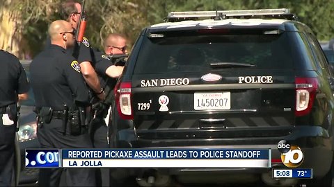 Police: Man threatened girlfriend with pickaxe, barricaded himself inside La Jolla Shores home