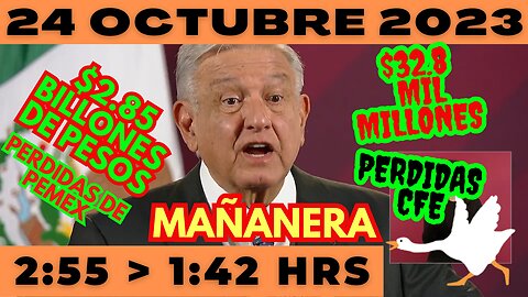 💩🐣👶 AMLITO | Mañanera *Martes 24 de Octubre 2023* | El gansito veloz 2:55 a 1:42.