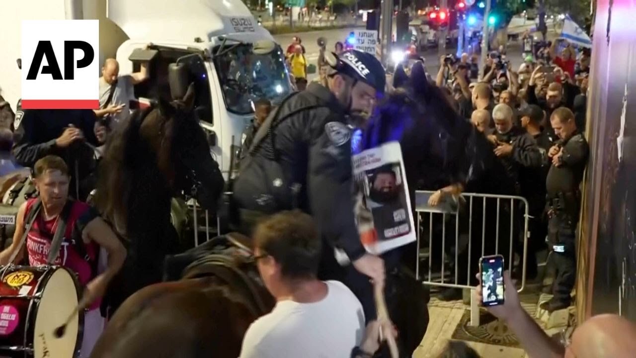 Scuffles break out in Tel Aviv as protesters demand deal to release hostages | NE