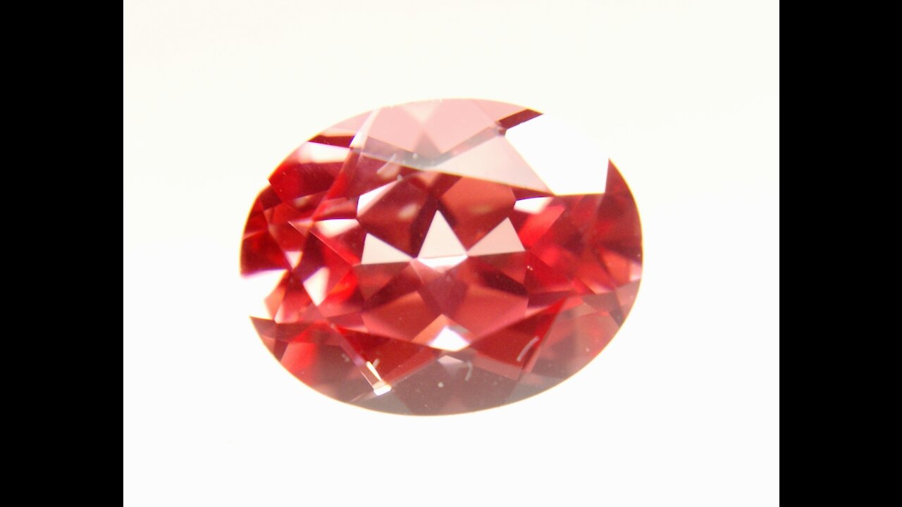 Czochralski Pulled Sapphire Pinkish Orange Padparadscha Oval