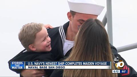 Navy ship arrives in San Diego for first time