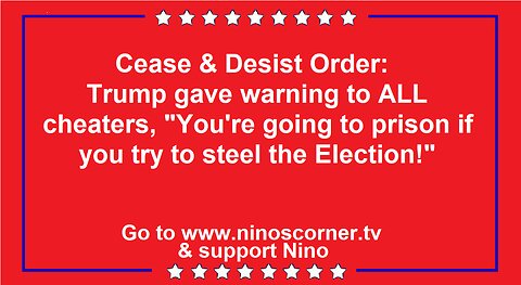 Cease & Desist Order by Trump