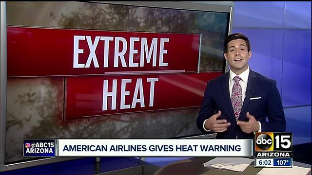 Excessive heat could delay flights from Sky Harbor