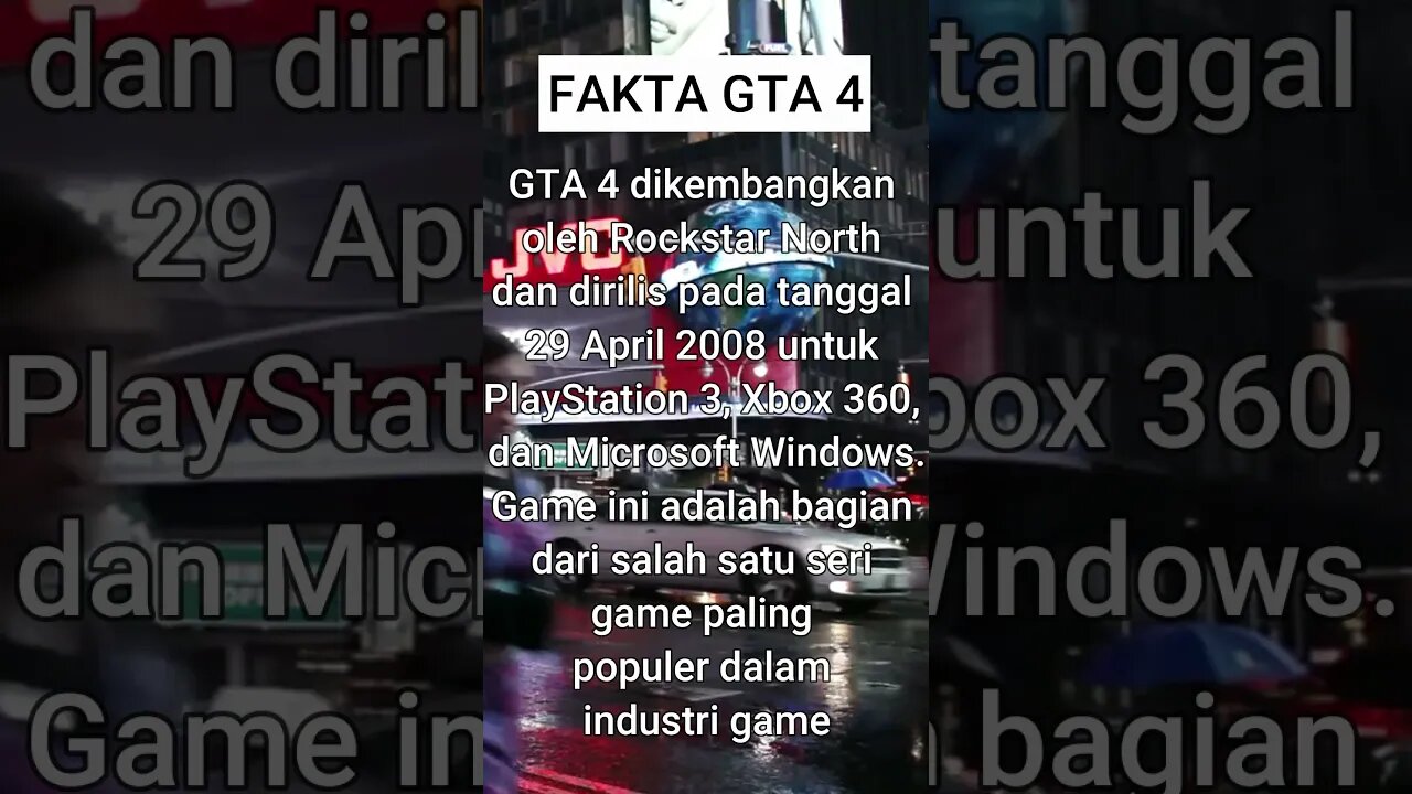 FAKTA TENTANG GTA 4😲#shorts