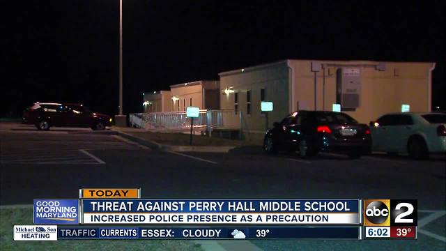 Police increase presence at Perry Hall Middle School after social media threat