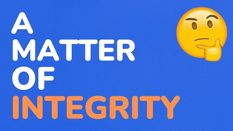 A matter of integrity - part 2